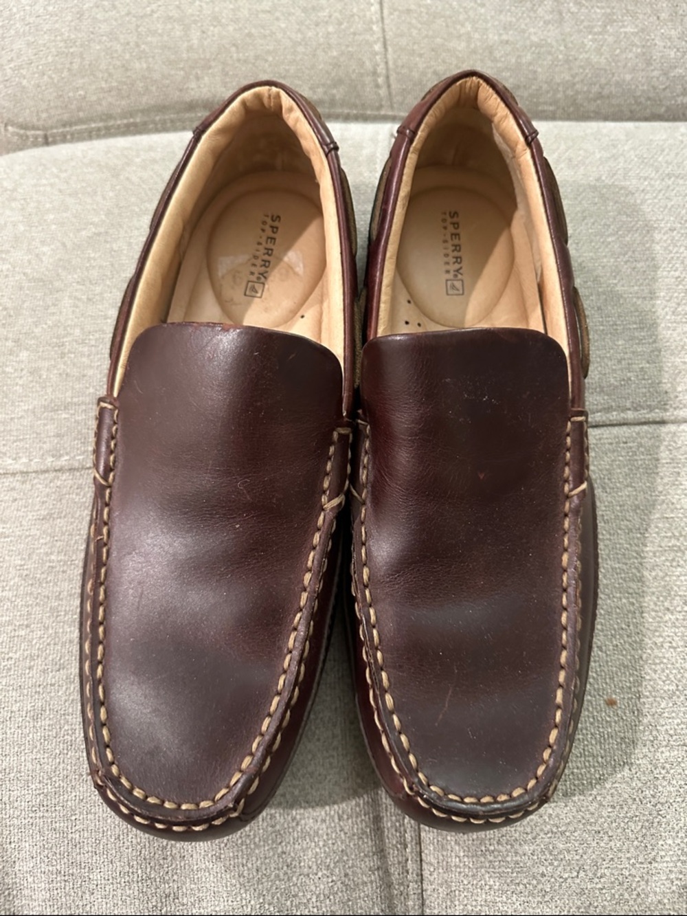 Sperry Men's Dark Brown Leather Penny Loafers